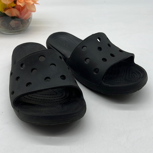 CROCS Shoes - Crocs Black Slide Sandals Size 10 W/8 M. CR2804D